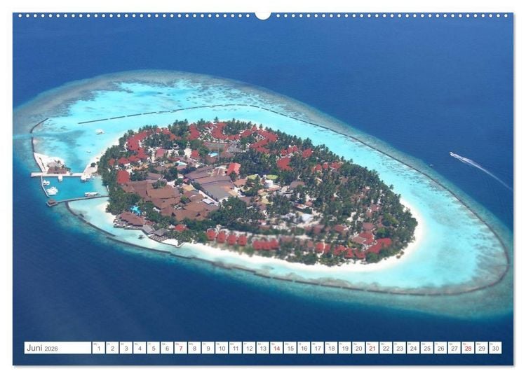 Produktbild: Malediven - Traumstr&auml;nde im Paradies (hochwertiger Premium Wandkalender 2026 DIN A2 quer), Kunstdruck in Hochglanz