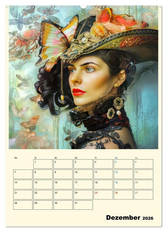 Produktbild: Surreale Frauenportraits im venezianischen Stil - Planer (Wandkalender 2026 DIN A2 hoch), CALVENDO Monatskalender
