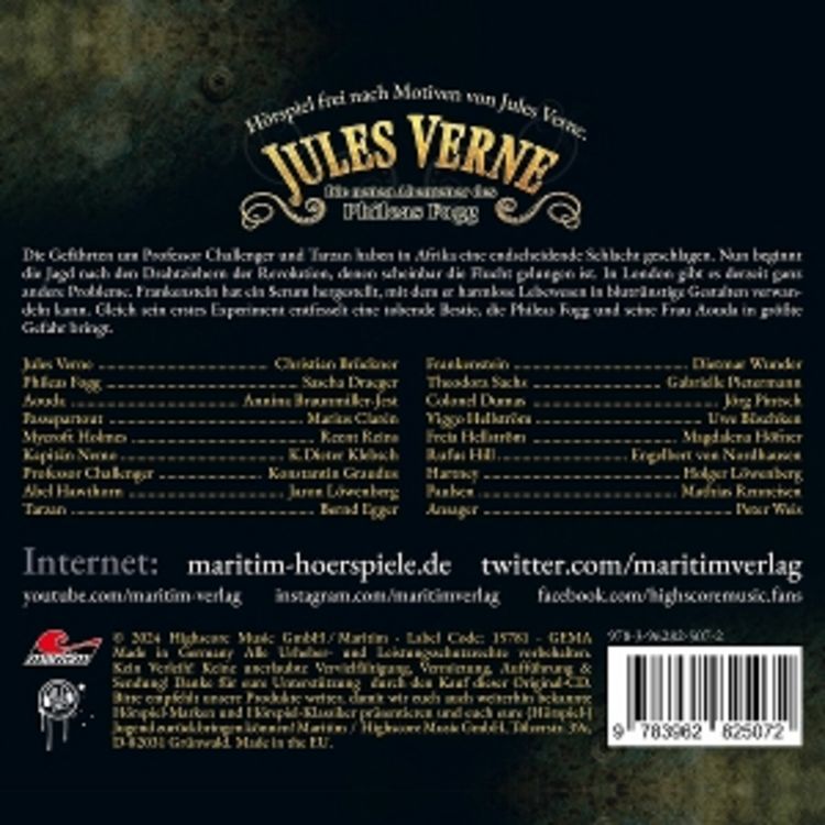 Produktbild: Jules Verne - Die neuen Abenteuer des Phileas Fogg - Giganten, 1 Audio-CD