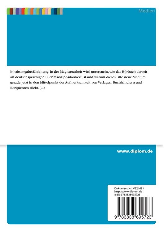 Produktbild: Der H&ouml;rbuchmarkt im deutschsprachigen Raum