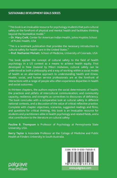 Produktbild: A Cultural Safety Approach to Health Psychology