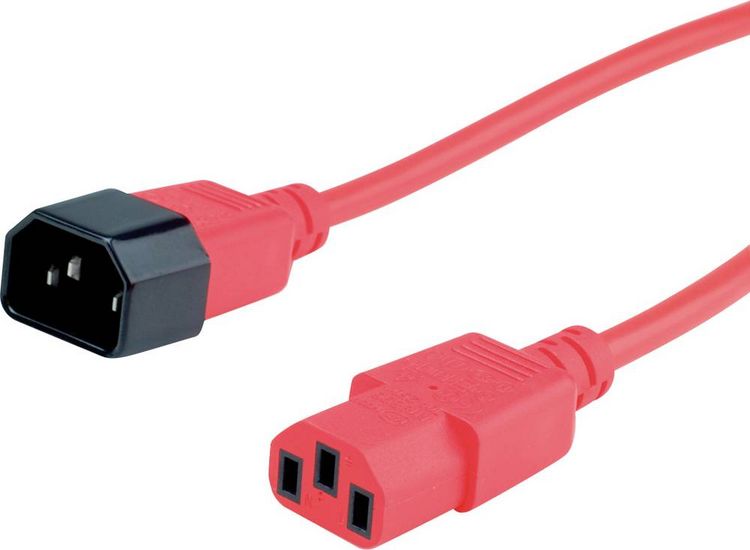 Produktbild: Roline 19.08.1520 Strom Verbindungskabel Rot 1.80m