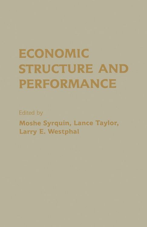 Produktbild: Economic Structure and Performance