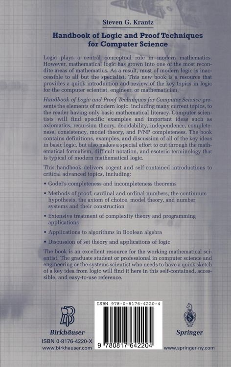 Produktbild: Handbook of Logic and Proof Techniques for Computer Science