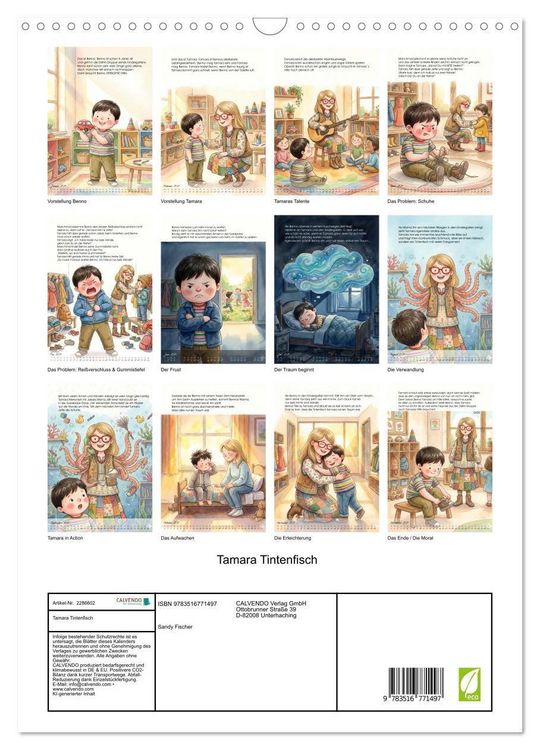 Produktbild: Tamara Tintenfisch (Wandkalender 2027 DIN A3 hoch), CALVENDO Monatskalender