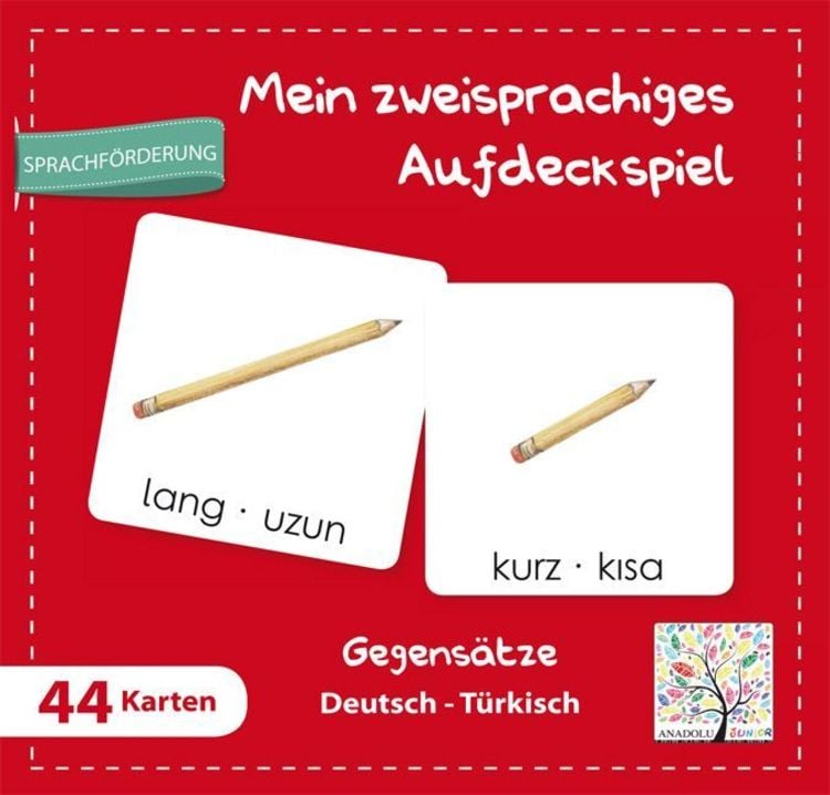 Produktbild: Mein zweisprachiges Aufdeckspiel, Gegens&auml;tze Deutsch-T&uuml;rkisch (Kinderspiel)