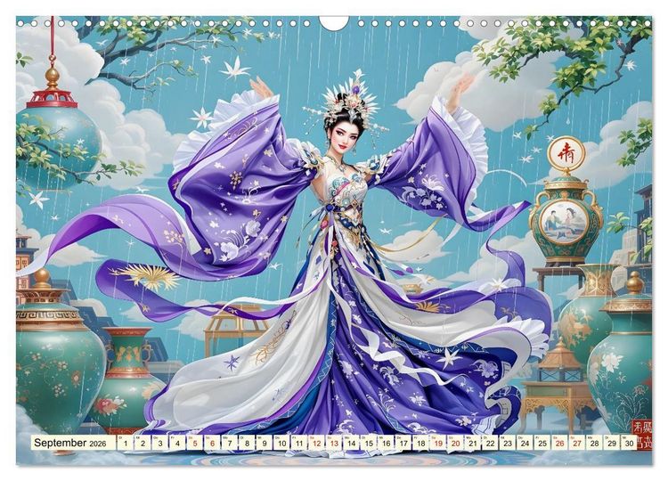 Produktbild: Rhythmus der chinesischen Anmut (Wandkalender 2026 DIN A3 quer), CALVENDO Monatskalender