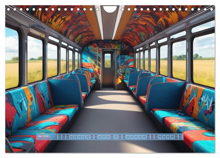 Produktbild: Graffiti Train (Wandkalender 2026 DIN A4 quer), CALVENDO Monatskalender