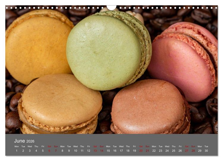 Produktbild: Macarons - the sweetest thing (Wall Calendar 2026 DIN A3 landscape), CALVENDO 12 Month Wall Calendar