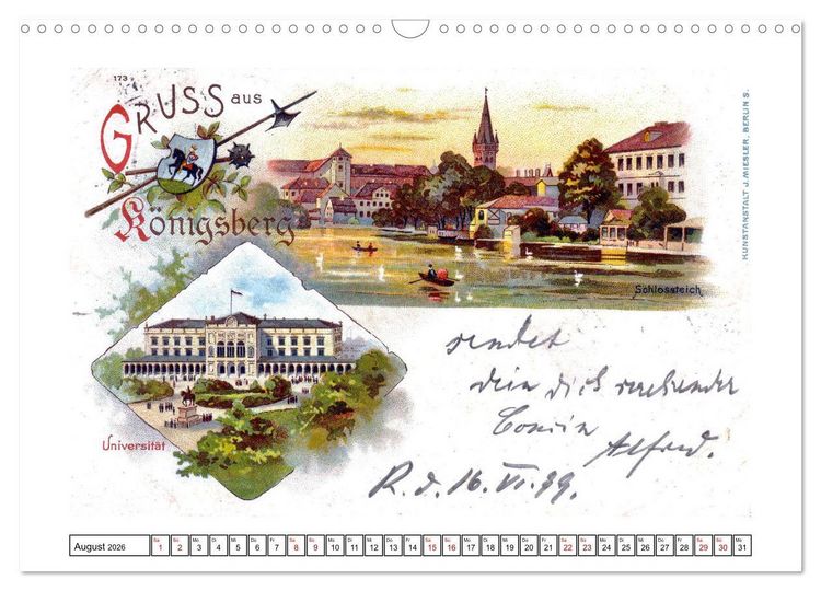 Produktbild: Gruss aus K&ouml;nigsberg (Wandkalender 2026 DIN A3 quer), CALVENDO Monatskalender
