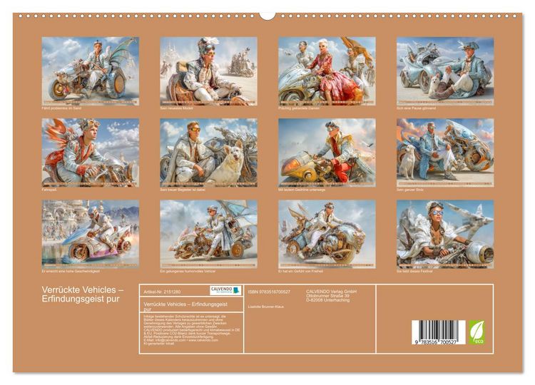 Produktbild: Verr&uuml;ckte Vehicles &ndash; Erfindungsgeist pur (hochwertiger Premium Wandkalender 2026 DIN A2 quer), Kunstdruck in Hochglanz