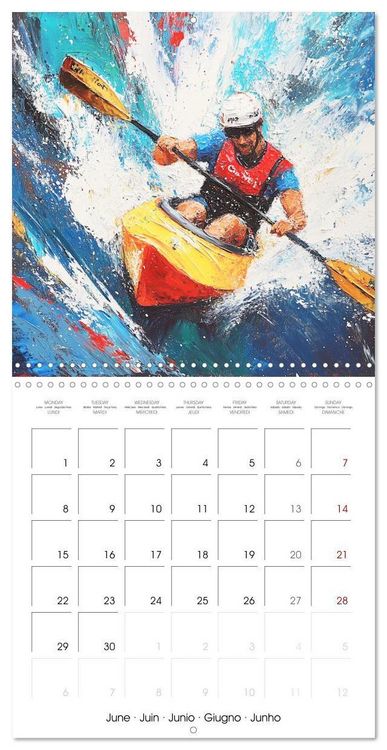 Produktbild: Disciplines olympiques en peinture (Calendrier mural carr&eacute; 2026 30x30 cm) Calendrier double avec une page pour vos prises de notes
