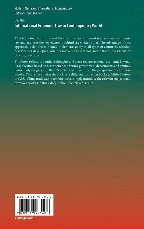 Produktbild: International Economic Law in Contemporary World