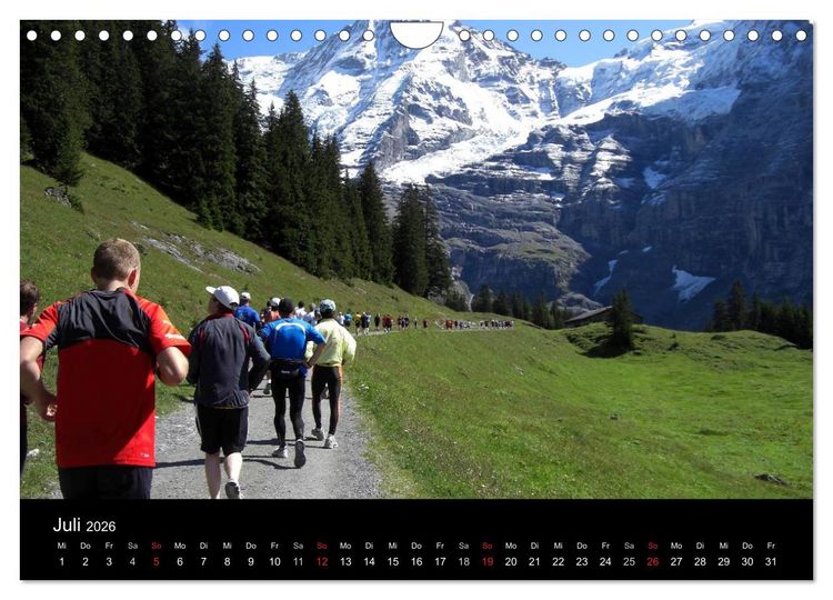 Produktbild: Der Jungfrau-Marathon (Wandkalender 2026 DIN A4 quer), CALVENDO Monatskalender