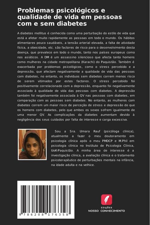 Produktbild: Problemas psicol&oacute;gicos e qualidade de vida em pessoas com e sem diabetes