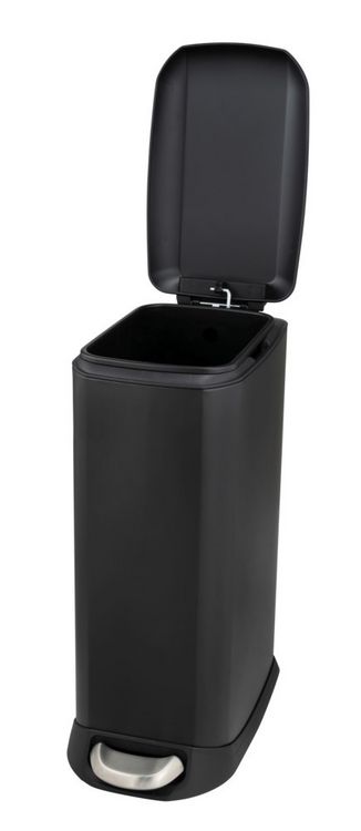 Produktbild: Treteimer Mod. Design 20 L, Easy-Close, Schwarz, mit herausnehmbarem Einsatz