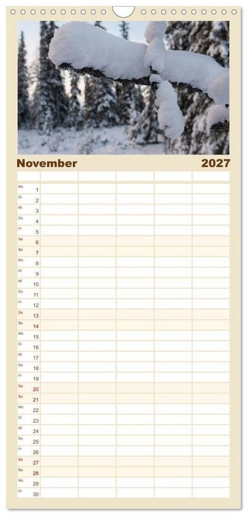 Produktbild: Familienplaner 2027 - Heimat der Samen mit 5 Spalten (Wandkalender, 21 x 45 cm) CALVENDO