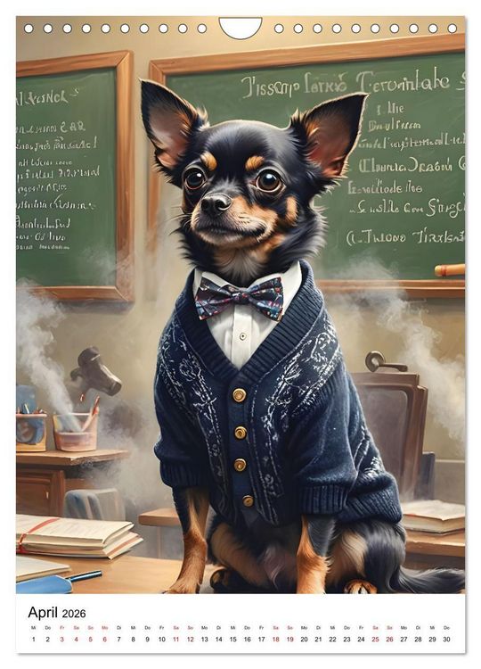 Produktbild: Chihuahua Karrieren (Wandkalender 2026 DIN A4 hoch), CALVENDO Monatskalender