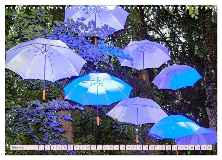 Produktbild: Schirme. Lichtinstallation Idee und Ausf&uuml;hrung des K&uuml;nstler Thomas Mogendorf (Wandkalender 2027 DIN A3 quer), CALVENDO Monatskalender