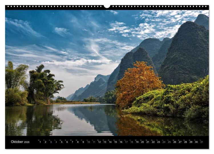 Produktbild: CHINA - Zauberberge am Drachenfluss (Wandkalender 2026 DIN A2 quer), CALVENDO Monatskalender