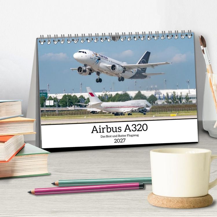 Produktbild: Airbus A320 Das Brot und Butter Flugzeug (Tischkalender 2027 DIN A5 quer), CALVENDO Monatskalender
