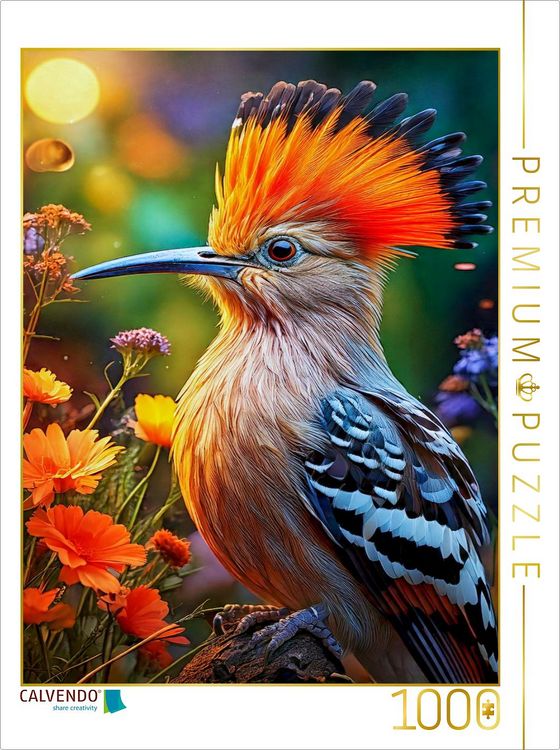 Produktbild: CALVENDO Puzzle Wiedehopf | 1000 Teile Lege-Gr&ouml;&szlig;e 64x48cm Foto-Puzzle f&uuml;r gl&uuml;ckliche Stunden