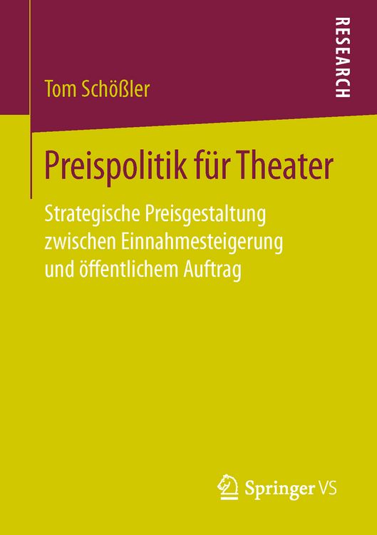 Produktbild: Preispolitik f&uuml;r Theater