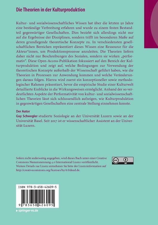Produktbild: Die Theorien in der Kulturproduktion