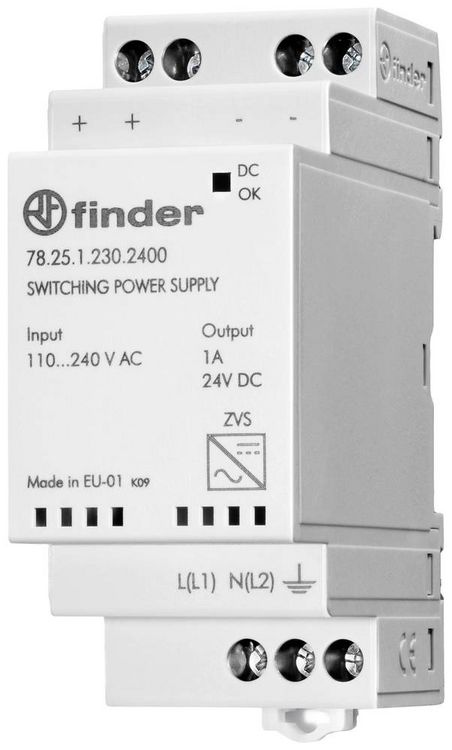 Produktbild: Finder 78.25.1.230.2400 Hutschienen-Netzteil (DIN-Rail) 24 V/DC 1A 25W Inhalt 1St.