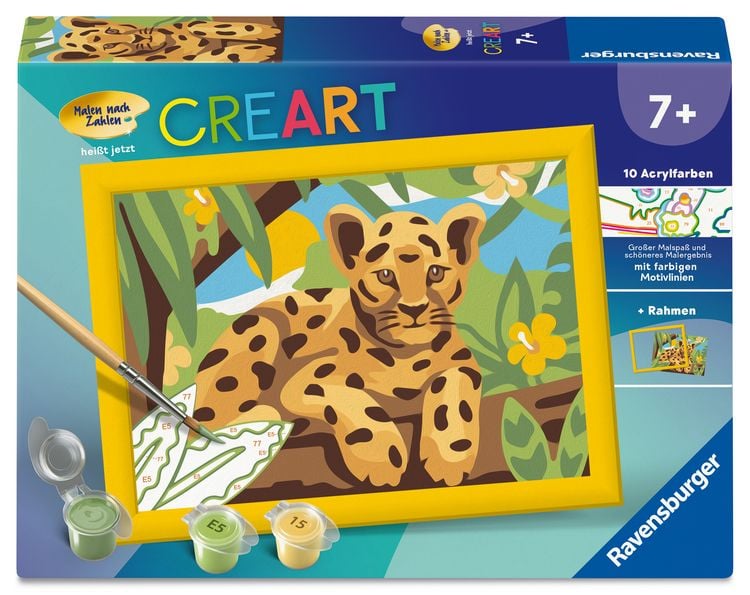 Produktbild: CreArt, Malen nach Zahlen Kinder - Baby Leopard