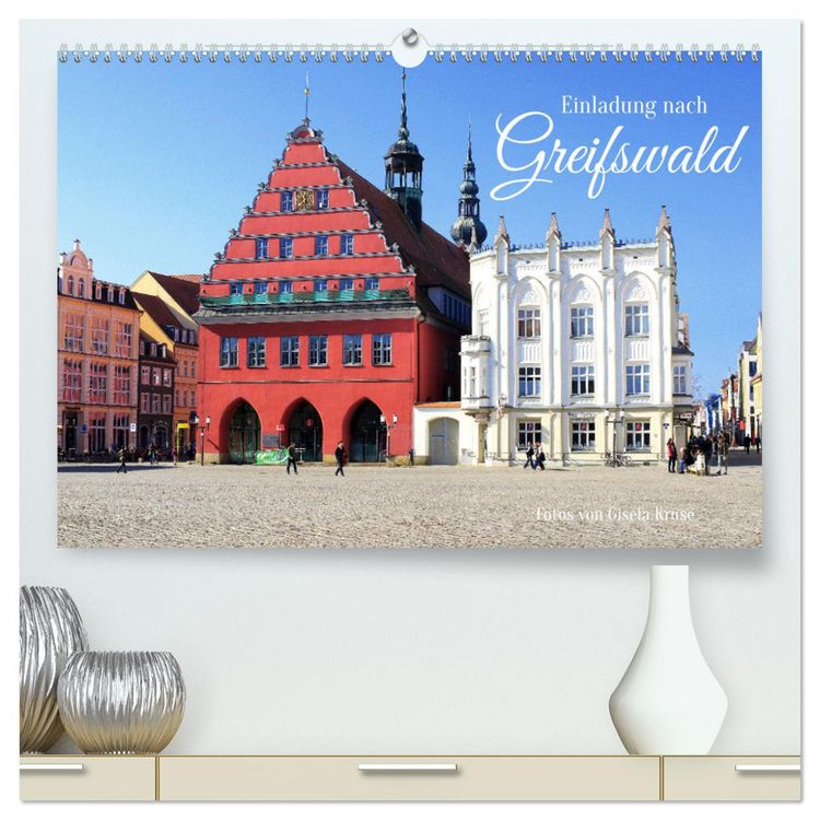 Produktbild: Einladung nach Greifswald (hochwertiger Premium Wandkalender 2026 DIN A2 quer), Kunstdruck in Hochglanz