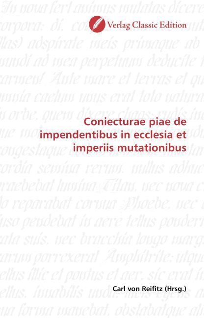 Produktbild: Coniecturae piae de impendentibus in ecclesia et imperiis mutationibus