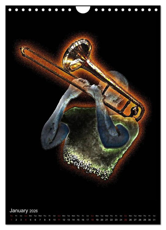 Produktbild: Jazz Over Time (Wall Calendar 2026 DIN A4 portrait), CALVENDO 12 Month Wall Calendar