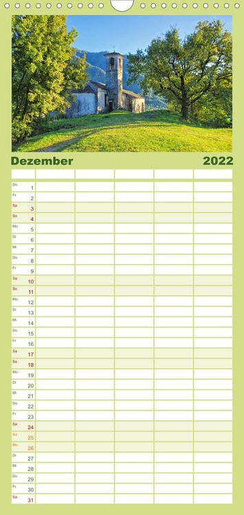 Produktbild: Lago Maggiore - Orte am Ostufer - Familienplaner hoch (Wandkalender 2022 , 21 cm x 45 cm, hoch)