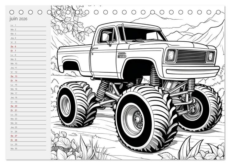Produktbild: V&eacute;hicules motoris&eacute;s (Calendrier de bureau 2026 DIN A5 vertical), CALVENDO calendrier mensuel