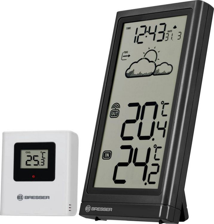 Produktbild: Bresser Optik Meteo Temp 7004200 Funk-Wetterstation Vorhersage f&uuml;r 12 bis 24 Stunden Anzahl Sensoren max. 1 St.