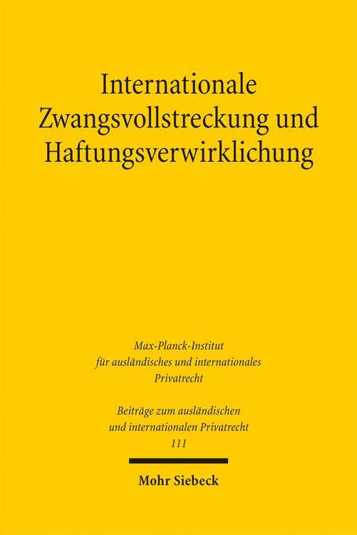 Produktbild: Internationale Zwangsvollstreckung und Haftungsverwirklichung