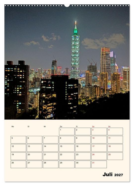 Produktbild: Taipeh &ndash; Stadt der Kontraste (hochwertiger Premium Wandkalender 2027 DIN A2 hoch), Kunstdruck in Hochglanz