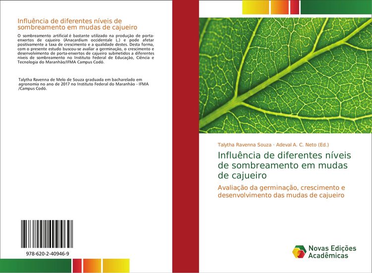 Produktbild: Influ&ecirc;ncia de diferentes n&iacute;veis de sombreamento em mudas de cajueiro