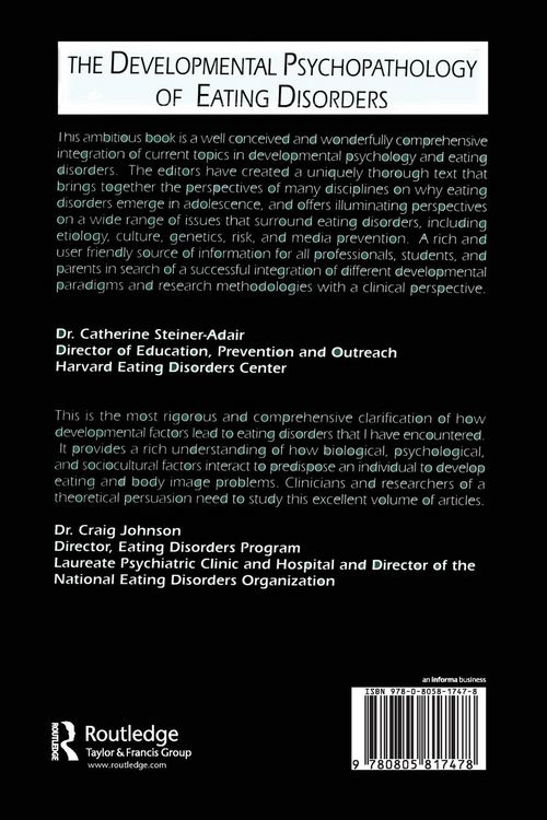 Produktbild: The Developmental Psychopathology of Eating Disorders
