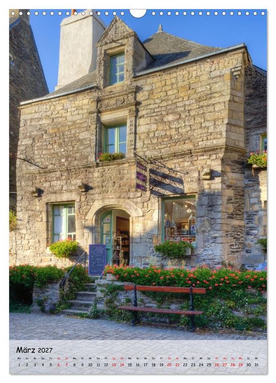 Produktbild: Rochefort-en-Terre. Traumdorf in der Bretagne (Wandkalender 2027 DIN A3 hoch), CALVENDO Monatskalender