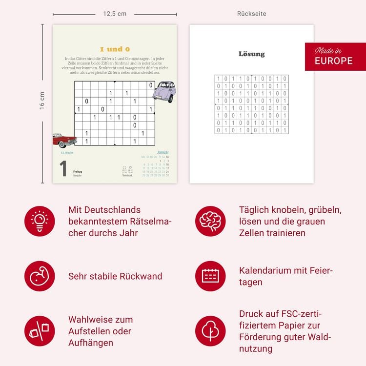 Produktbild: Stefan Heine Rentnerr&auml;tsel Tagesabrei&szlig;kalender 2027
