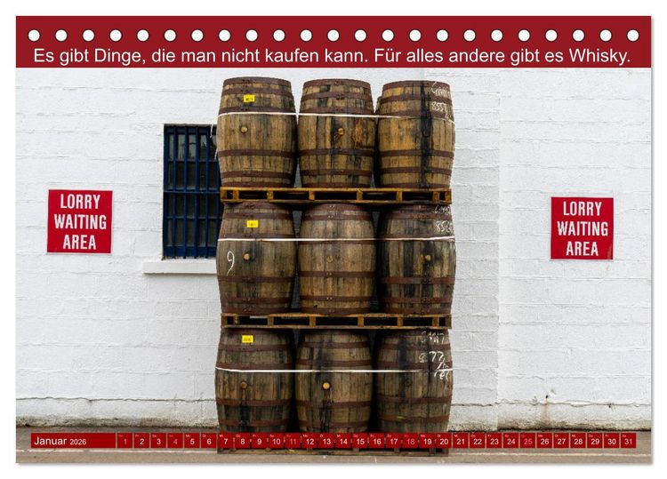 Produktbild: Witzige Whisky-Werbeslogans (Tischkalender 2026 DIN A5 quer), CALVENDO Monatskalender