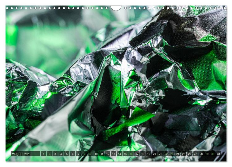 Produktbild: Experimentelle Makrofotografie mit Eisenpulver und Aluminiumfolie (Wandkalender 2026 DIN A3 quer), CALVENDO Monatskalender