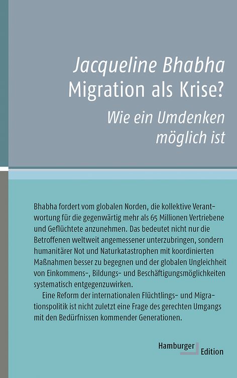 Bild vom Artikel Migration als Krise? vom Autor Jacqueline Bhabha