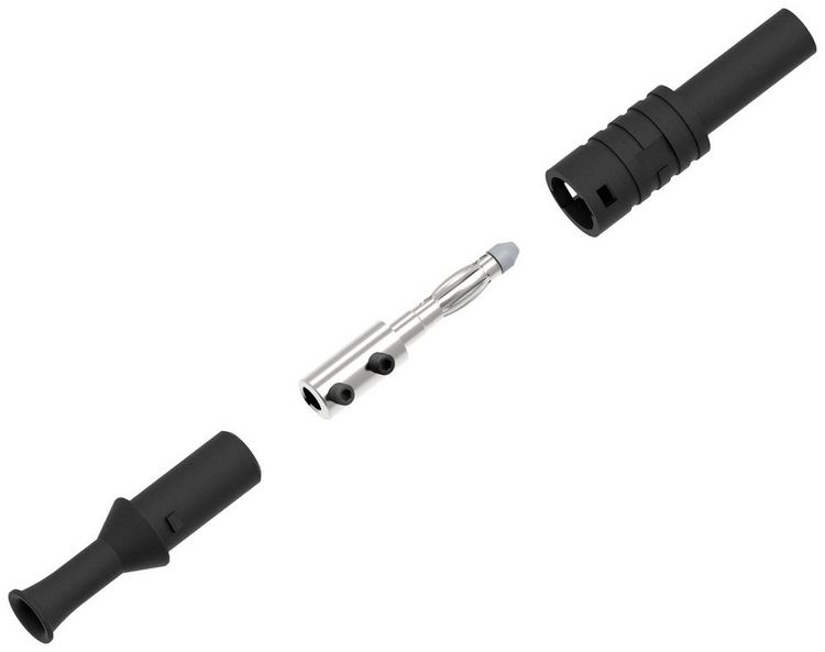 Produktbild: Electro PJP 1065-CD1-N Laborstecker Stift-&Oslash;: 4mm Schwarz 1St.
