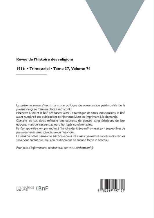 Produktbild: Revue de l'Histoire Des Religions