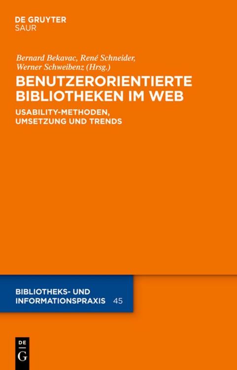 Produktbild: Benutzerorientierte Bibliotheken im Web