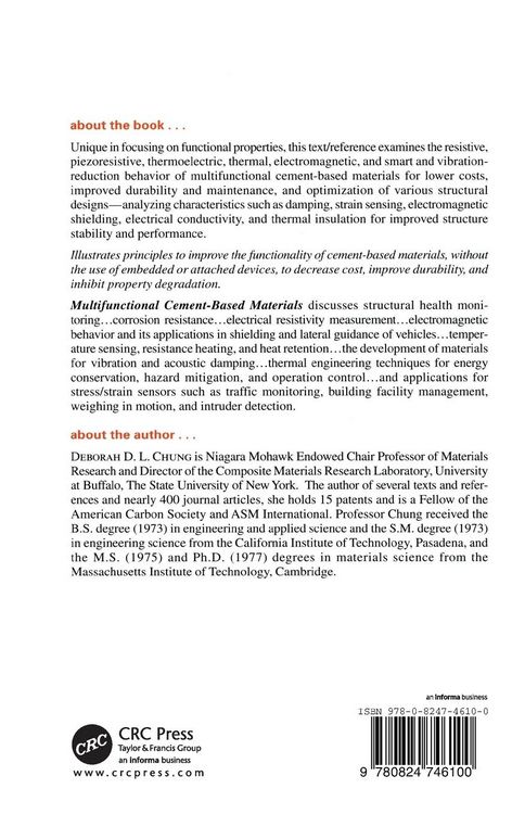 Produktbild: Multifunctional Cement-Based Materials