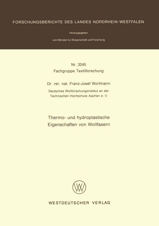 Produktbild: Thermo- und hydroplastische Eigenschaften von Wollfasern